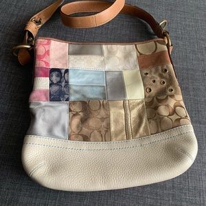 Vintage coach patchwork crossbody bag